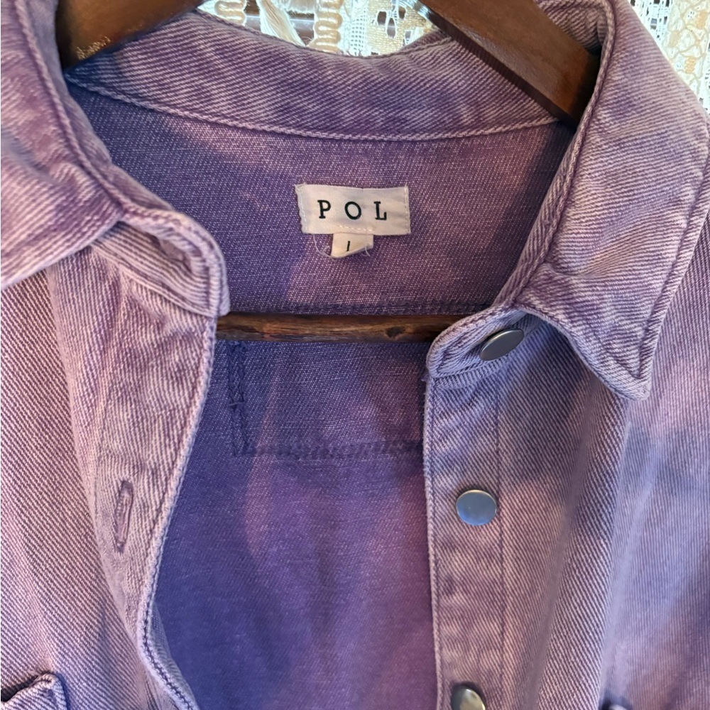 Pol Lavender Button-Up Jacket - image 2